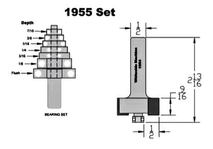 Whiteside Multi-Rabbet Router Bit Set